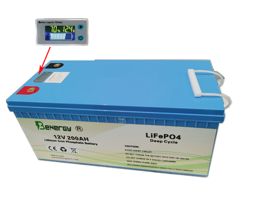 paquet de batterie au lithium de 200Ah Lifepo4 12V rechargeable pour le système solaire rv