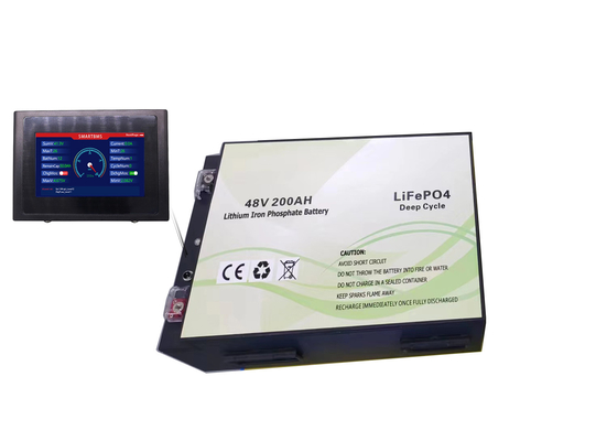 Pack de batterie au lithium de haute sécurité 200Ah 48V pour véhicules électriques marins pour bateaux avec écran LCD